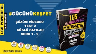 LGS POWERFUL MATEMATİK ÇÖZÜM VİDEOSU (Köklü Sayılar Test -2)