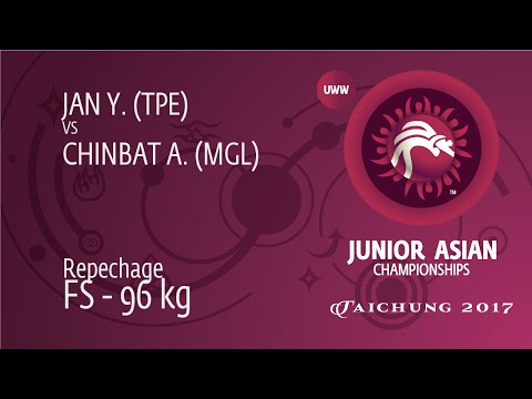 Repechage FS - 96 kg: A. CHINBAT (MGL) df. Y. JAN (TPE) by TF, 10-0
