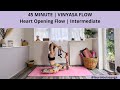 45 Minute Vinyasa Flow Backbends And Hip Openers Intermediate Yoga Flow Lauralouiseyoga