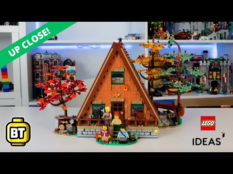 LEGO Ideas A-Frame Cabin up close