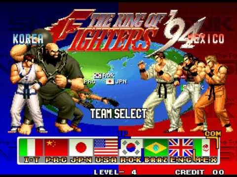 The King of Fighters 94 ARCADE Character Select