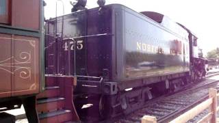 Strasburg Engine #475 Pulls 'Leaman Place' train into Station with Close encounters: August 20, 2011