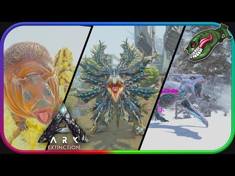 Ark: Survival Evolved | All Extinction Creatures Gasbags, Velonasaur, Managarmr (Ark Extinction DLC)