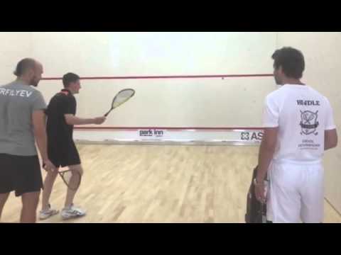 Squash camps with Bradley Hindle - day 1, exercise