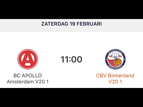 CBV Binnenland V20-1 vs BC Apollo Amsterdam V20-1 | 19-02-2022