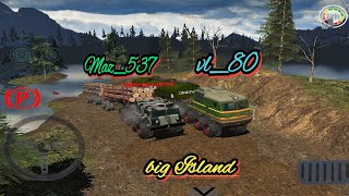 vL-80 truck and maz 537 truck gameplay | big Island map gameplay | last point delivery 🚚 | #offroad