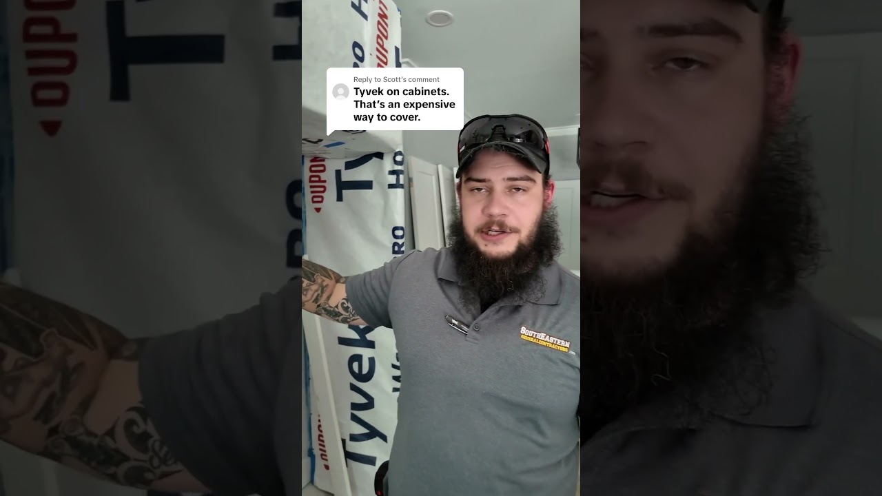 Yes, Tyvek is expensive, but it’s well worth it. #construction #contractor #homeimprovement