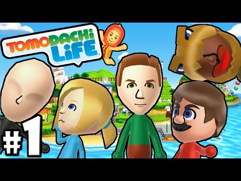 Tomodachi Life 3DS PART 1 Dinosaur Island! Mii, Shaq, & Waluigi Gameplay Walkthrough Nintendo Video