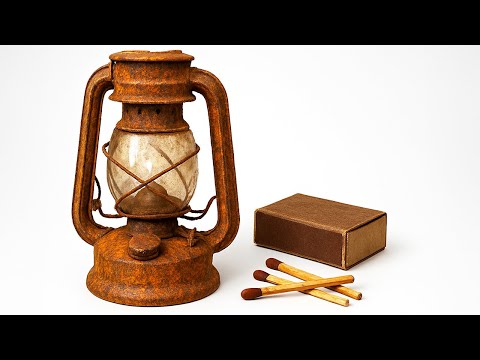Vintage Oil Lamp Restoration...Rusty To Perfection