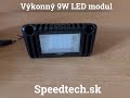 LED světlo nástěnné - 9x1W černé / 6500K / 725lm / 10-30V / ECER (129x60x43mm) - Video Youtube