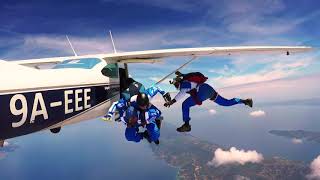 Skydiving tandem jump, hollyday island Hvar, Croatia