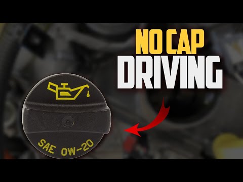 Part of a video titled How Dangerous is Driving Without an Oil Cap? - YouTube