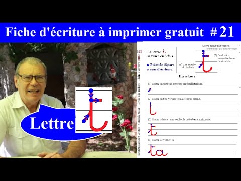 Fiche d'écriture à imprimer | Exercice GS CP CE1 lettre t # 21