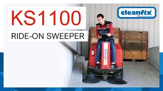 KS1100 - Compact and robust ride-on sweeper | Cleanfix