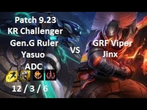 Gen G Ruler - Yasuo vs Jinx - GRF Viper - KR Challenger 1178 LP