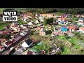 Drone video shows damage after rare France tornado