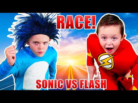Sonic the Hedgehog VS the Flash! Race!