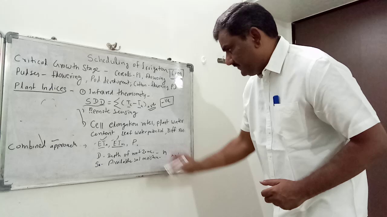 Scheduling of irrigation , plant approach & combined approach