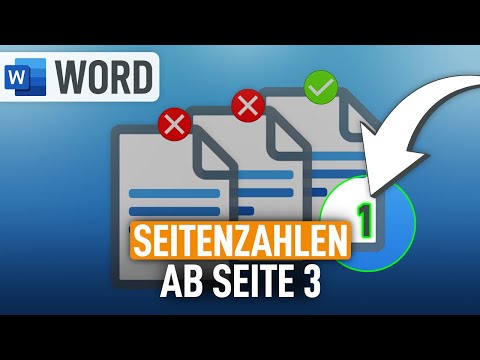 📄 Word: Seitenzahlen erst ab Seite 3 einfügen
