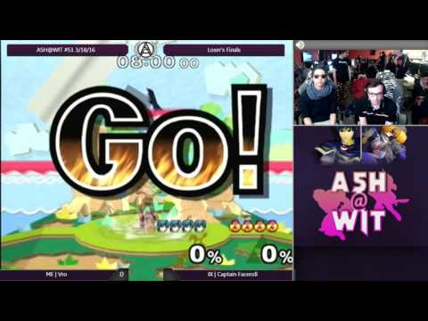 ME | Vro (Marth) vs IX | Captain Faceroll (Sheik)  - ASH@WIT #52 Melee Loser's Finals