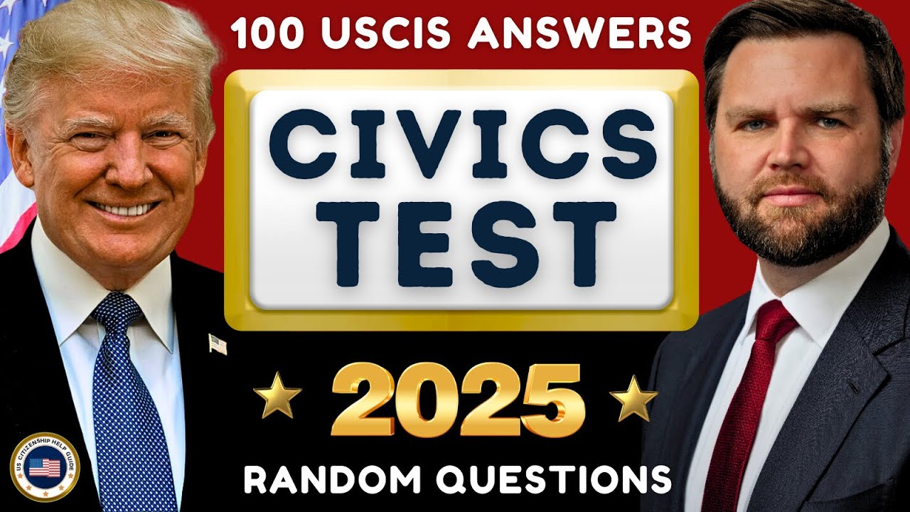 New 2025 Official U.S. Citizenship Test USCIS 100 Civics Exam Questions, Ciudadania Americana, Trump