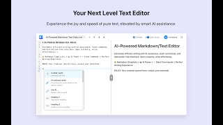 The Best FREE AI Markdown/Text Editor - Write Faster, Smarter, and Stay in Your Flow | FunBlocks AI