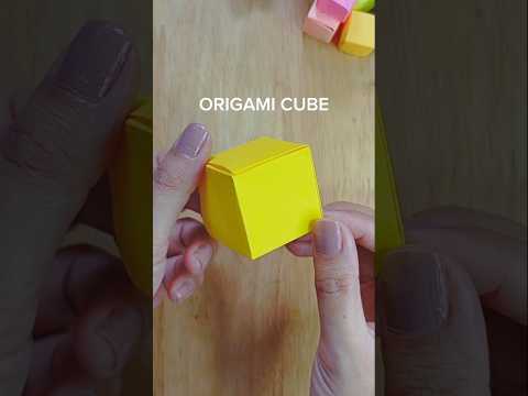 How to make a paper cube | single sheet origami cube #origami