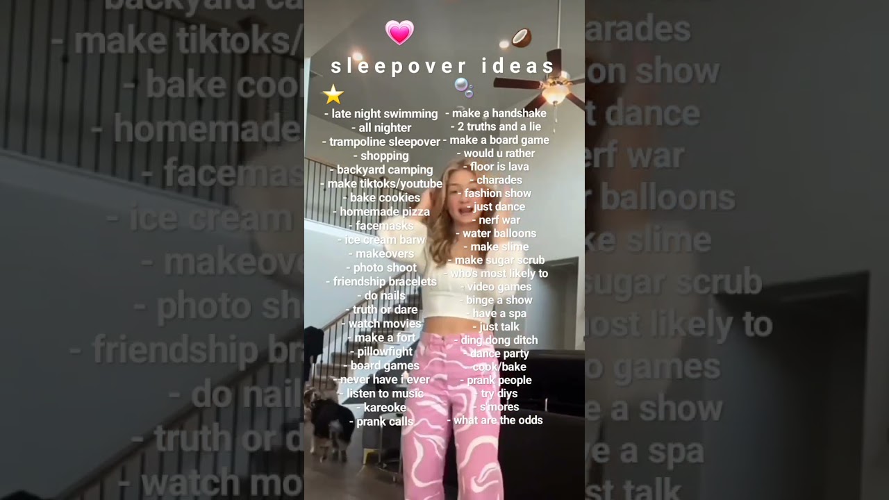 🌊 sleepover ideas 🌊