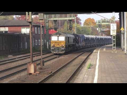 (HD) HHPI/MRCE Class 66 513-10 passes Hamburg Harburg with a SDT - October 2015