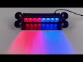 Vnútorný LED predátor 12V - 8x 3W LED modro-červený (233 x 53 x 100mm) - Video Youtube