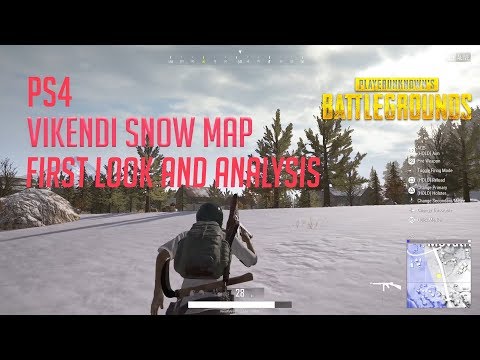 PUBG PS4 PRO VIKENDI SNOW MAP FIRST LOOK AND ANALYSIS 4k Gameplay 1080p Capture.
