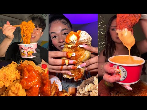 TIKTOK Mukbang-Zusammenstellung | Wingstop, Taco Bell, Dave's, Cane's, McDonald's und mehr!