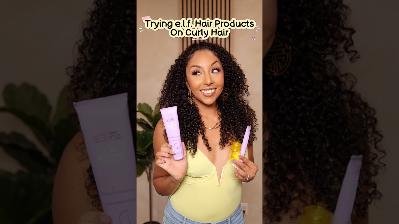 e.l.f. Makes Hair Products Now?! First Impression on Curly Hair