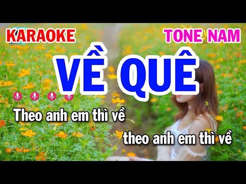 Karaoke Về Quê Tone Nam Nhạc Sống Cha Cha