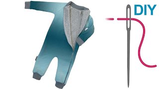 Baby Overall gefüttert / Anzug oder Strampler mit Futter nähen – DIY Anzug "Freddy"