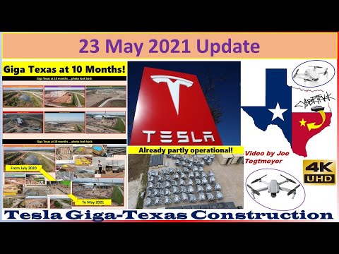 Tesla Gigafactory Texas 23 May 2021 Cyber Truck & Model Y Factory Construction Update (07:30AM)