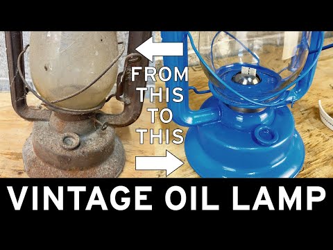 Rusty Vintage Oil Lamp Restoration