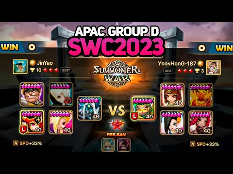 JINYAO vs YEONHONG-187 (BO3). SWC2023 APAC Preliminary Group D Day 1 - Summoners War