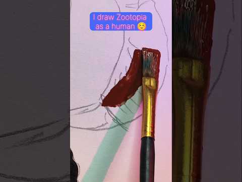 I drawing Zootopia as a human #shorts #zootopia2 #drawing