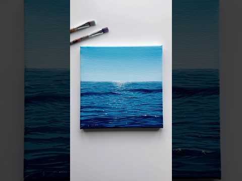 Ocean waves, a moment of calm💙🌊    #art #painting #acrylic