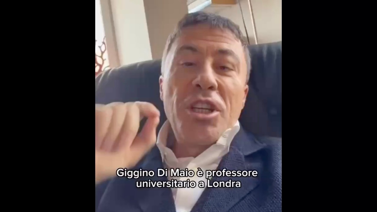 ITALO BOCCHINO: "SI, AVETE CAPITO BENE. GIGGINO DI MAIO PROFESSORE UNIVERSITARIO A LONDRA"