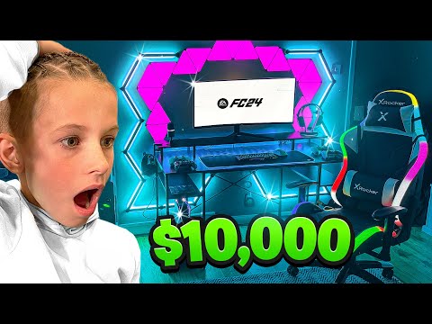 I BUILT ROMAN A $10,000 GAMING ROOM SETUP! BEST BIRTHDAY SURPRISE EVER🤩