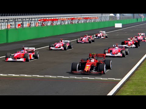 Ferrari F1 2019 vs 2000s Ferrari F1 Cars - Monza