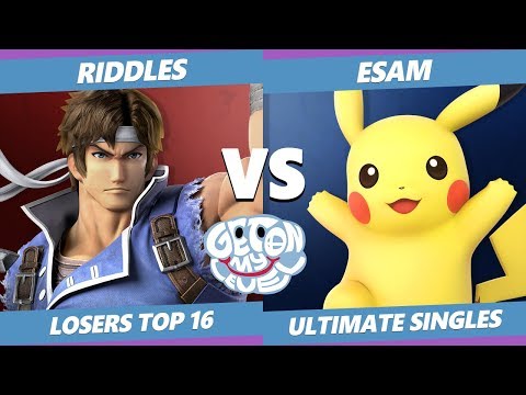 GOML 2019 SSBU - PG | Esam (Pikachu) Vs. Riddles (Richter) Smash Ultimate Tournament Losers Top 16