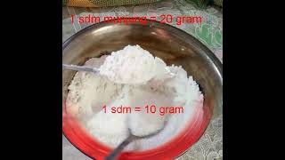 Download lagu Tak ada timbangan? yuk Mengkonversi tepung terigu dan gula pasir dari takaran sendok ke gram#shorts mp3