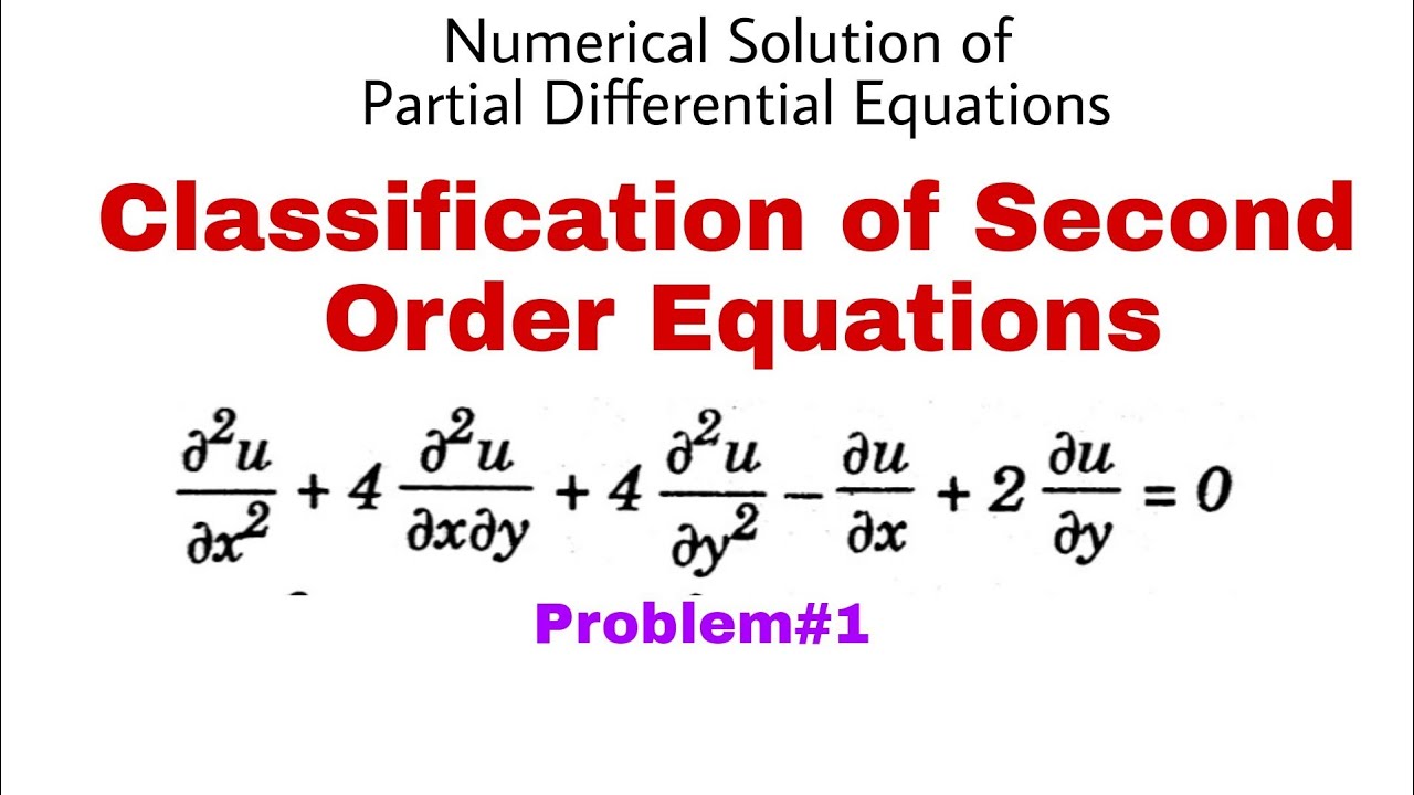 71. Classification of Second Order Equations | Problem#1 | Complete Concept
