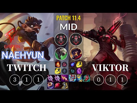 GRF Naehyun Twitch vs Viktor Mid - KR Patch 11.4