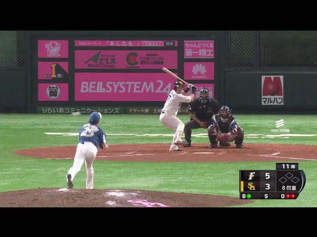 【8回裏】ファイターズ・宮西が3者凡退に抑え開幕から13試合連続無失点!! 2018/5/12 H-F