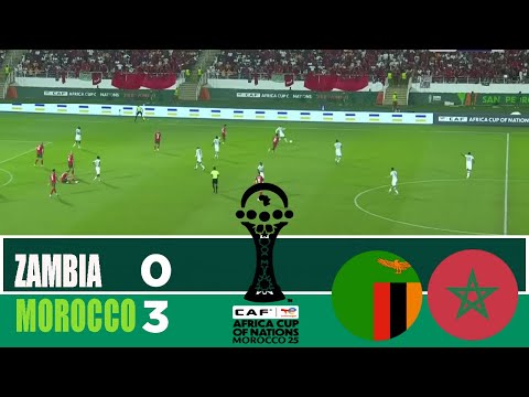 ZAMBIA vs MOROCCO 0-3 | CAF Africa Cup of Nations 2025 | Match Highlights