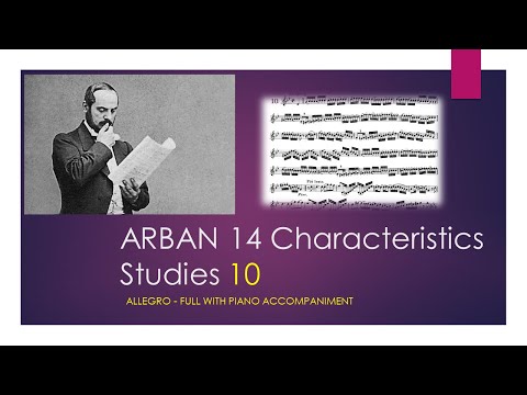 ARBAN 14 Characteristics Studies [10 - Allegro] - (Full with Piano accompaniment)